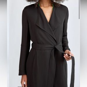 Babaton Flowy Black Trench Coat